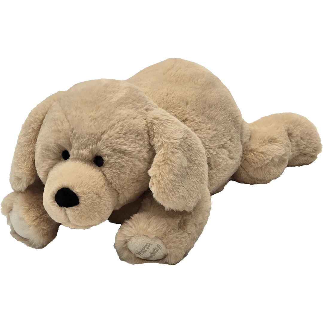 Warm Buddy Cuddle Buddy Tan Lab Puppy 18" Heat Up Stuffed Animal therapeutic heat up beige dog weighted