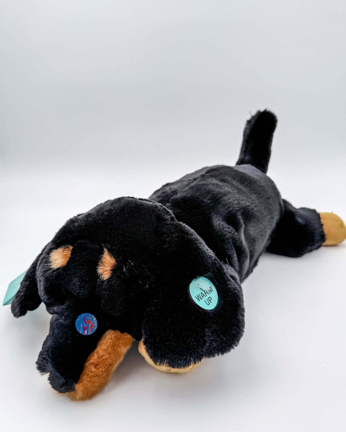 Warm Buddy Heat Up Stuffed Animal Cuddle Buddy Dachshund 15" - Therapeutic warm up weighted dog black and brown