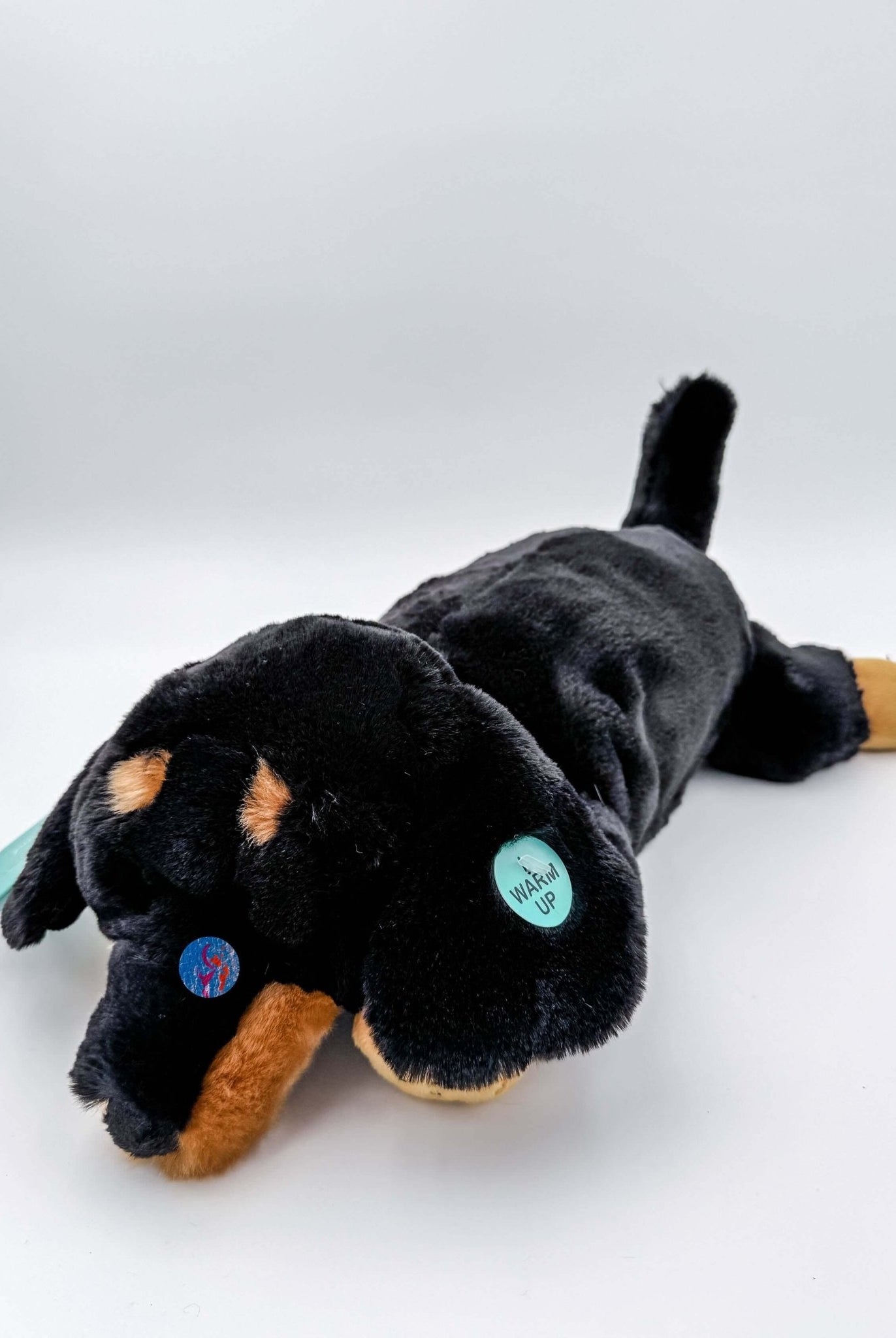 Warm Buddy Heat Up Stuffed Animal Cuddle Buddy Dachshund 15" - Therapeutic warm up weighted dog black and brown