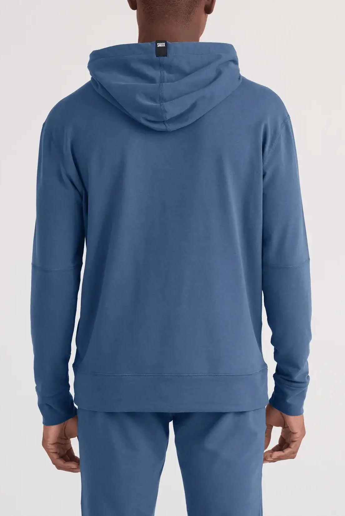 3Six Five Lounge Hoodie Men's indigo blue hoodie 365 by Saxx view of Back