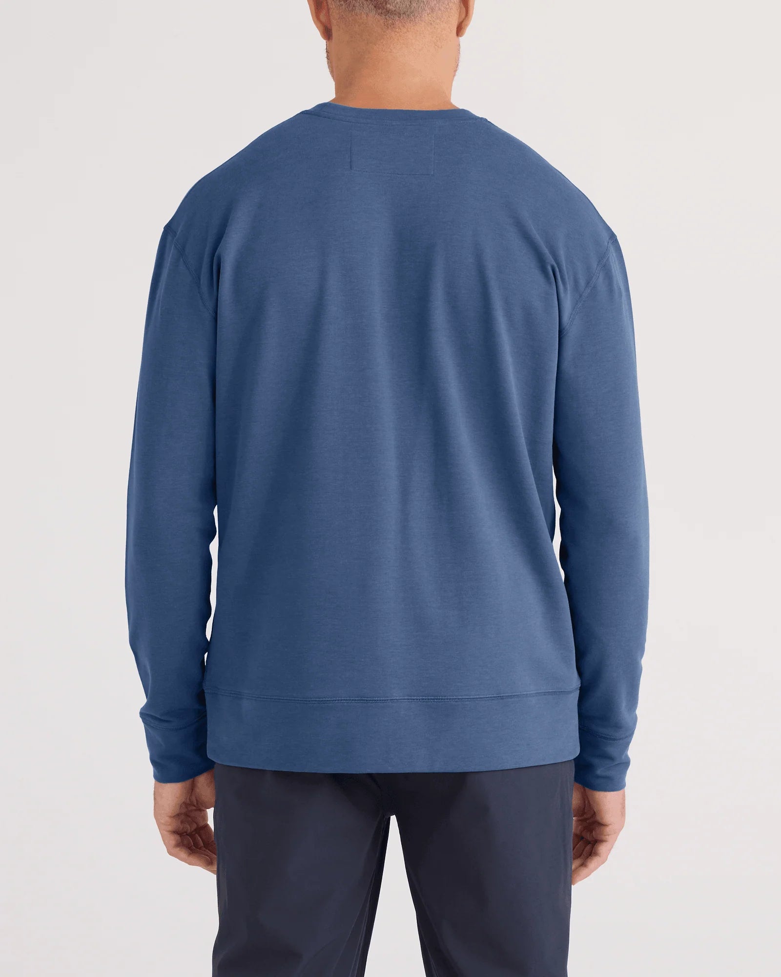 men's 3six five crew in washed indigo by SAXX