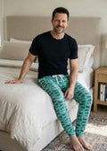 Men's Bamboo Sleep Jogger Pant Wildlife Aqua