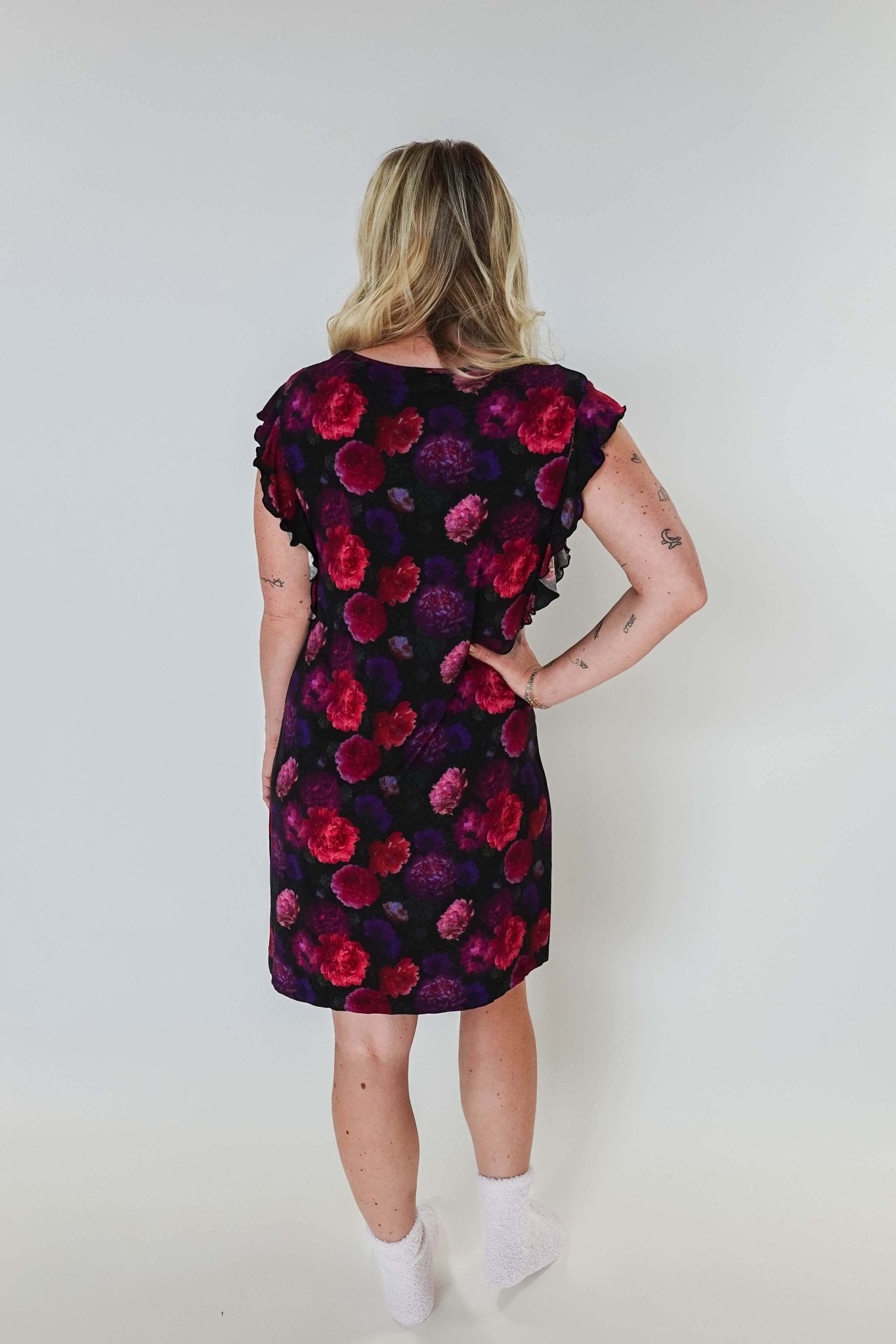 Winter Blossom Flutter Bamboo Nightgown