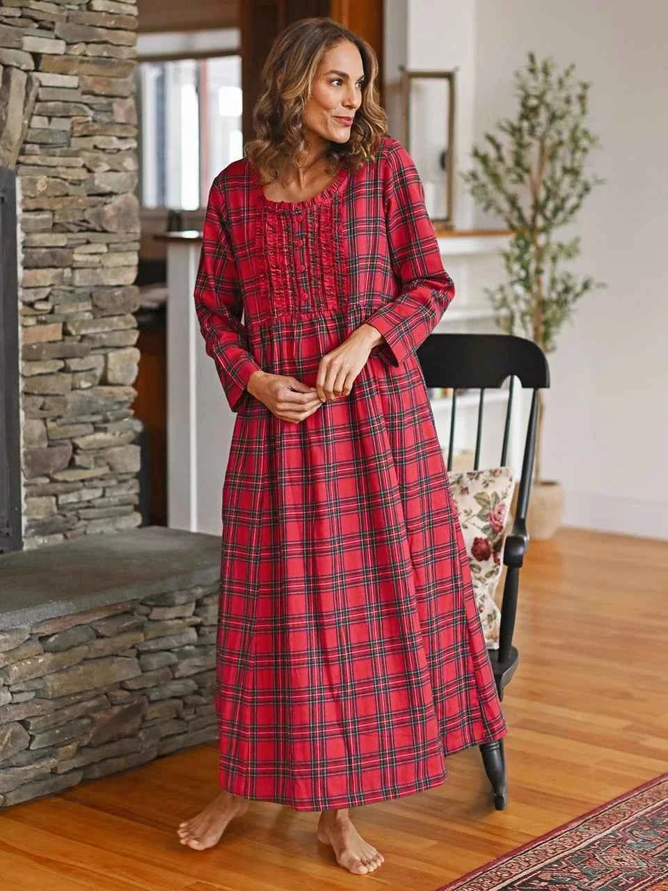 April Cornell 100% Cotton Flannel Nightgowns available at Cloud Nine Pajamas Canada