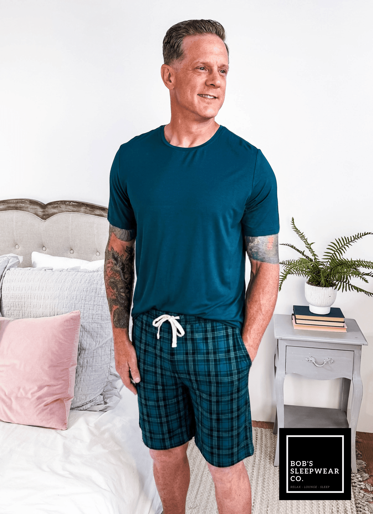 Men's Bamboo Loungewear Shorts, Joggers and T-Shirts that are cooling, sweat wicking, and soft. Designed in Canada, ships worldwide