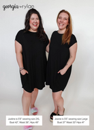 Black Beauty Dress Pleated with Pockets Bamboo | Georgia Rylan