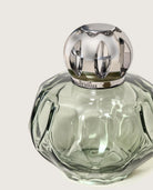 Maison Berger Rosalie Fragrance Lamp Green origami geometric silhouette side — Cloud Nine Pajamas
