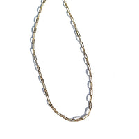 Oval Texture Chain Necklace