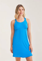 Fleurt by Montelle Racerback Nightshirt with Built-In Support in True Blue