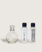 Maison Berger Paris Essential Round Glass Fragrance Lamp with Ocean Breeze and So Neutral refills — Cloud Nine Pajamas Edmonton