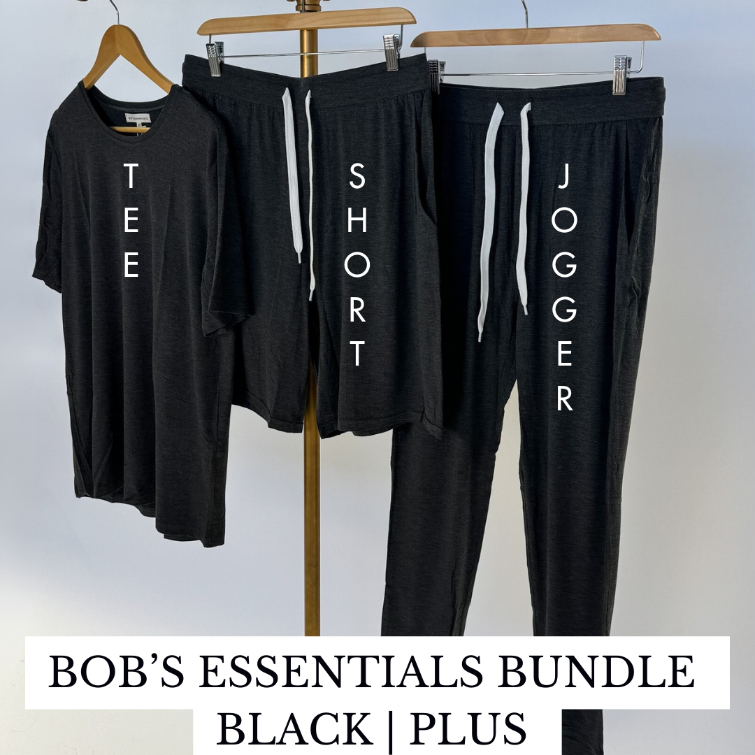 Bob's Essential Set - TEE/JOGGER/SHORT | BLACK | PLUS