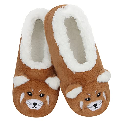 The Zoo Crew Fur Animals Slipper Socks Snoozies Red Panda
