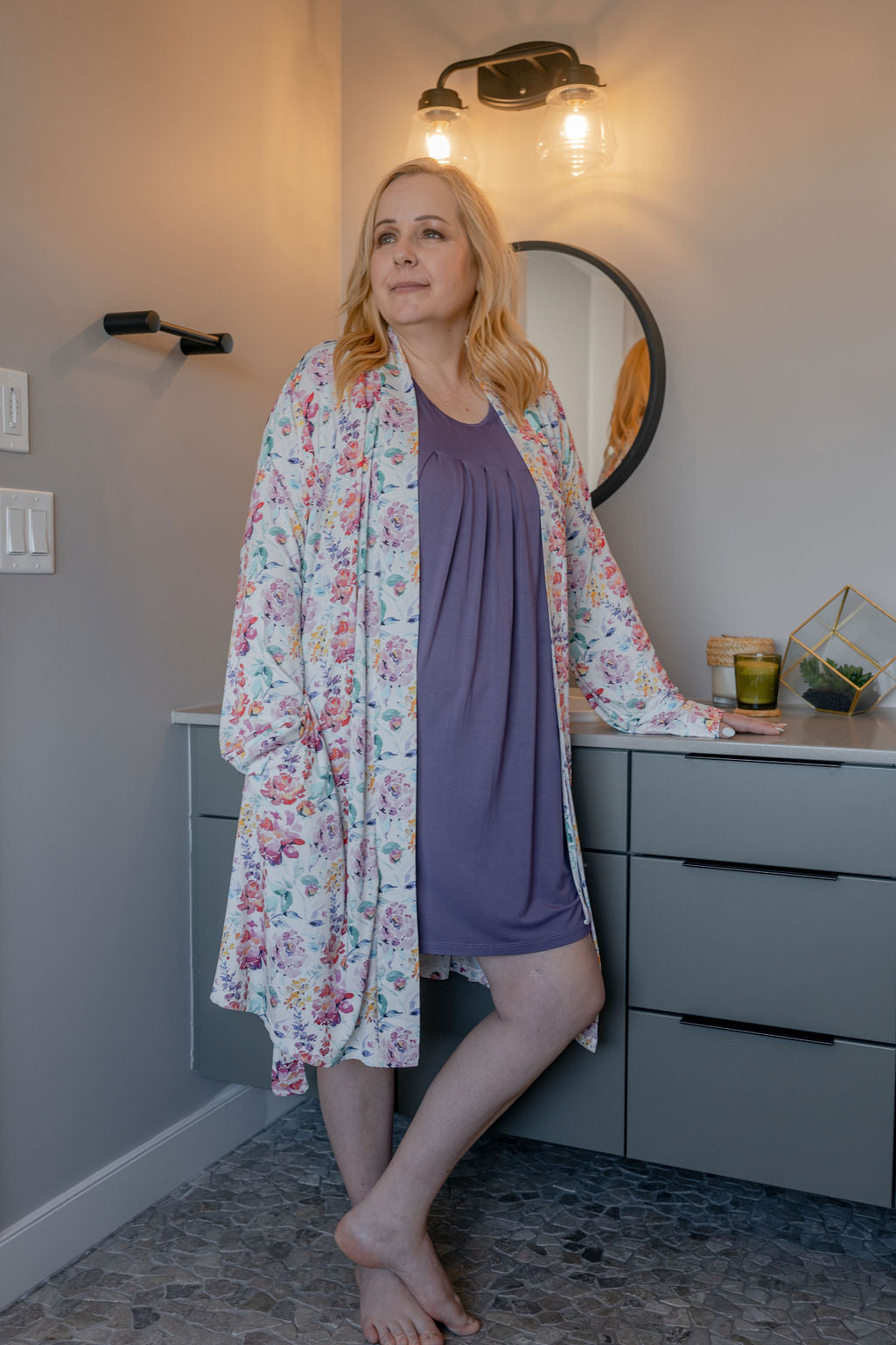 Flutter Bamboo Nightgown | English Violet