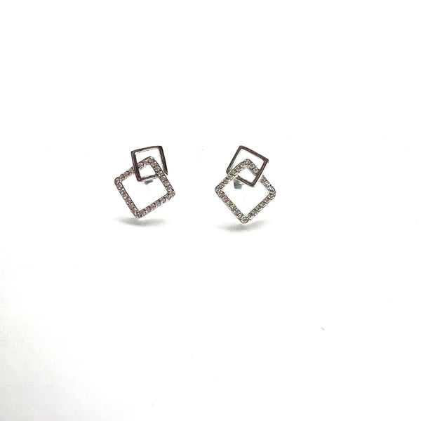 Sparkle Square Shape Earrings