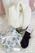 Warmth & Wellness Gift Set | Velour PJs, Robe, Socks, Candle