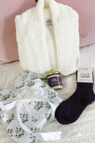 Warmth & Wellness Gift Set | Velour PJs, Robe, Socks, Candle

