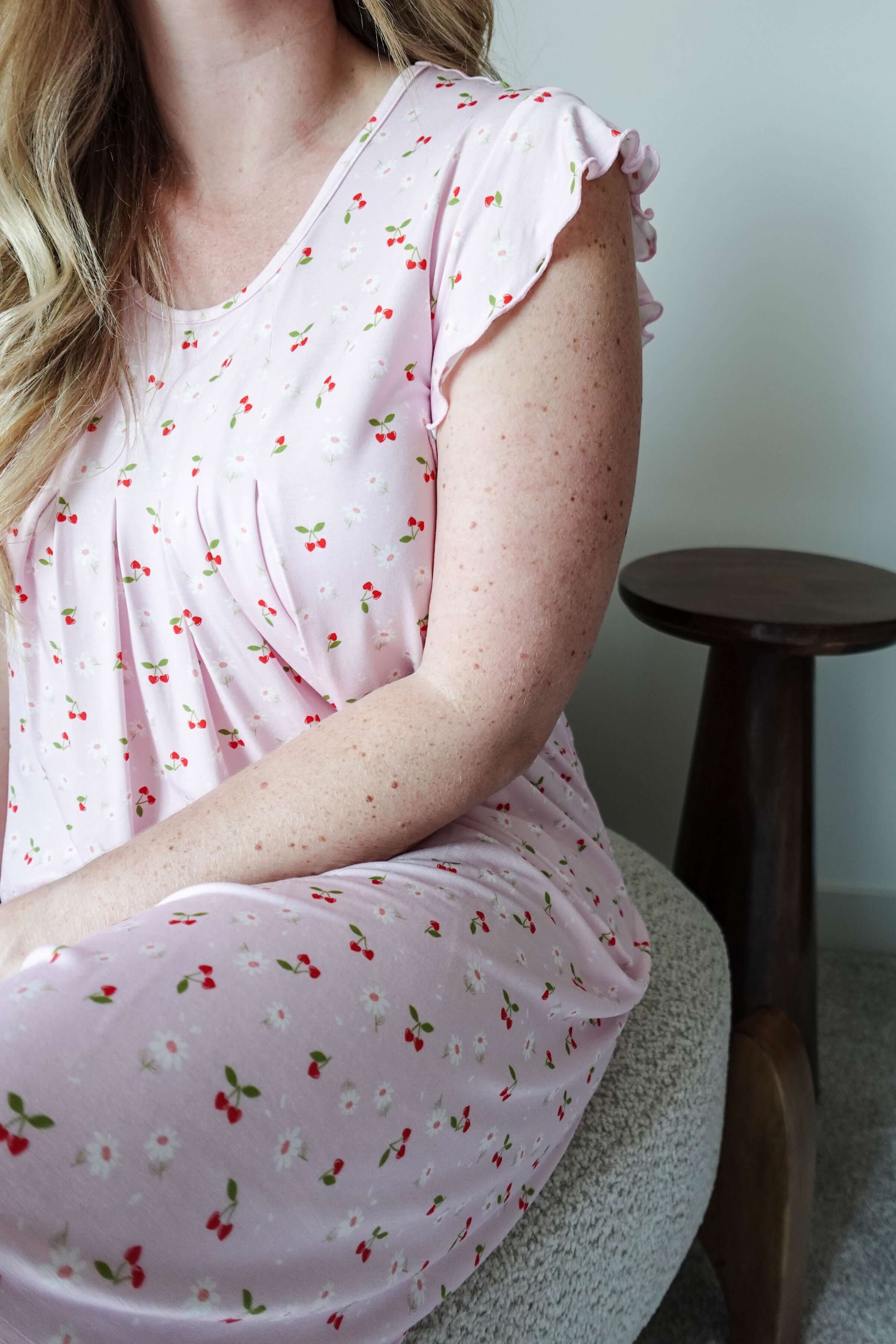 Flutter Dress Nightgown - Bamboo | Pink Cherries