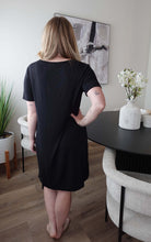Black Beauty Nightshirt V Neck With Pockets Bamboo back view