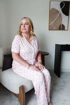 Short Sleeve Button Up/Straight Pant PJ Set - Bamboo | Pink Cherries