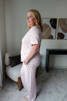 Short Sleeve Button Up/Straight Pant PJ Set - Bamboo | Pink Cherries