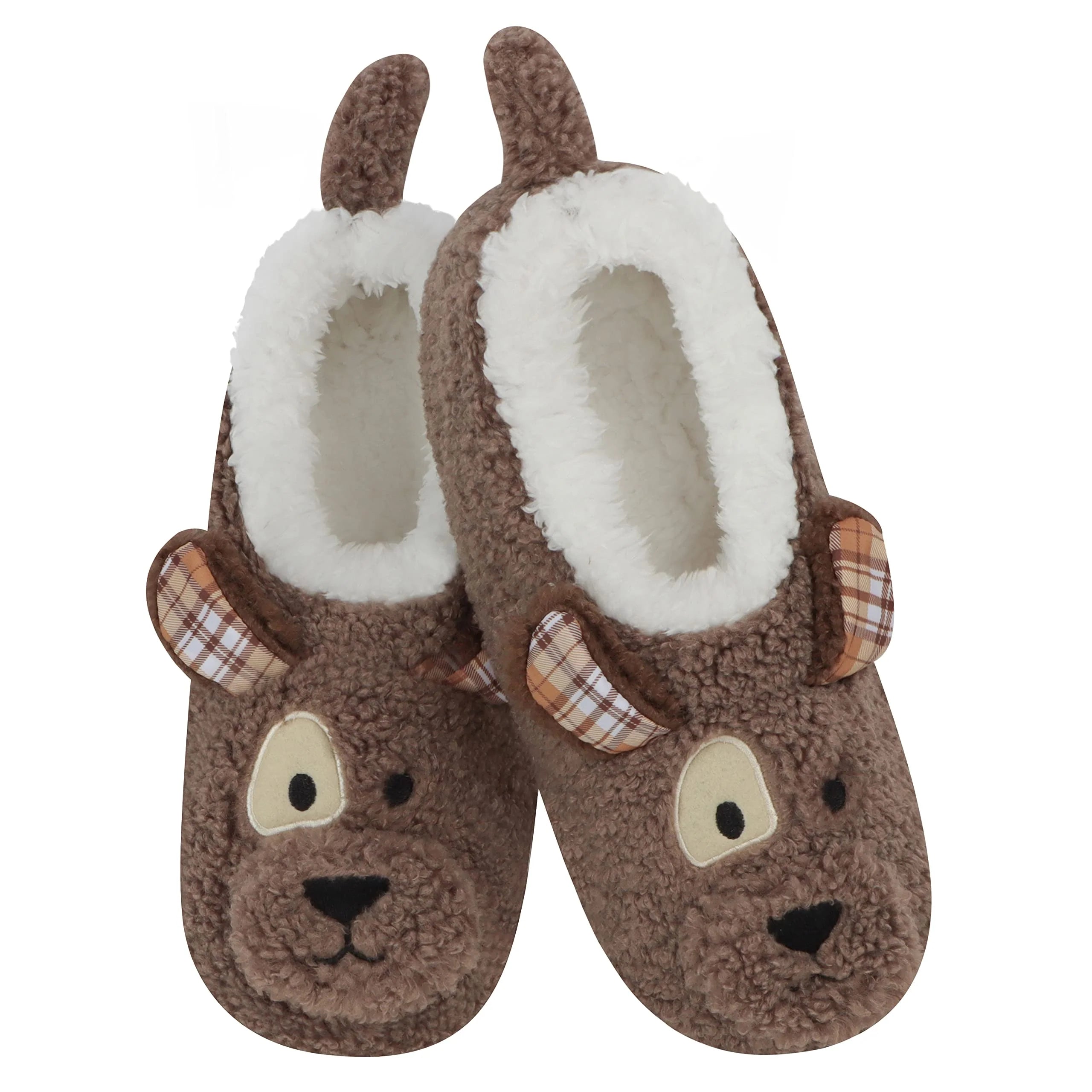 Barnyard Babes Sherpa Animal Slippers Snoozies Puppy Dog