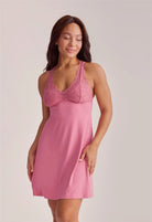 Fleur't Belle Epoque Chemise Lipstick modernised lace front bodice detail — Cloud Nine Pajamas