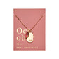 Birthstone Charm Necklace in 14k Plated Gold featuring October opal and healing intention, handcrafted by Foxy Originals.