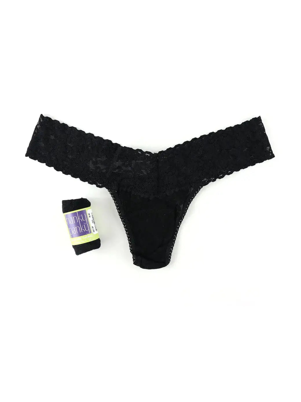 Black Low Rise Thong Wrapped-HANKY PANKY-Cloud Nine Pajamas