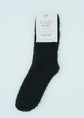 Lounge by Jan Marie Cozy Cloud Spa Socks Black plush slouch sock — Cloud Nine Pajamas Edmonton