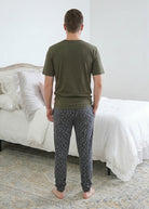 Bob's Sleepwear Co. Trees Bamboo Jogger Pant charcoal back view — Cloud Nine Pajamas Edmonton