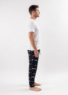 Bob's Sleepwear Co. Mountains Bamboo Jogger Pant men's side view — Cloud Nine Pajamas Edmonton
