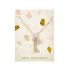 Foxy Originals PSILY Love Charm Necklace Silver on card — Cloud Nine Pajamas Edmonton