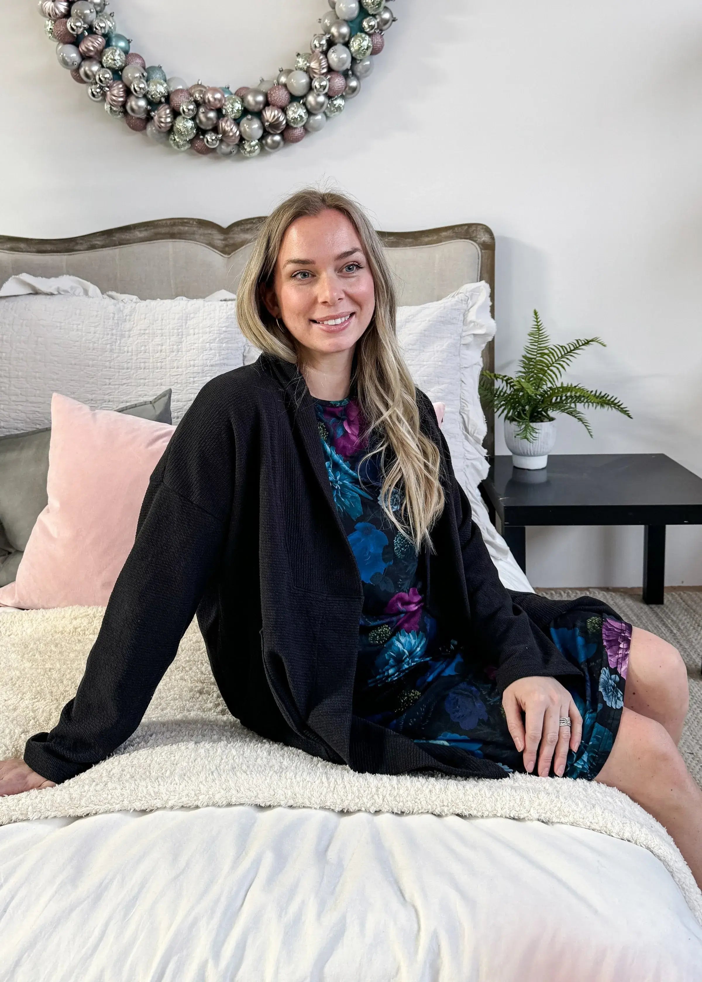 Cardigan Cloud Knit Pockets black