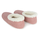 Snoozies Plush COZY Slipper Socks cozy corduroy peach