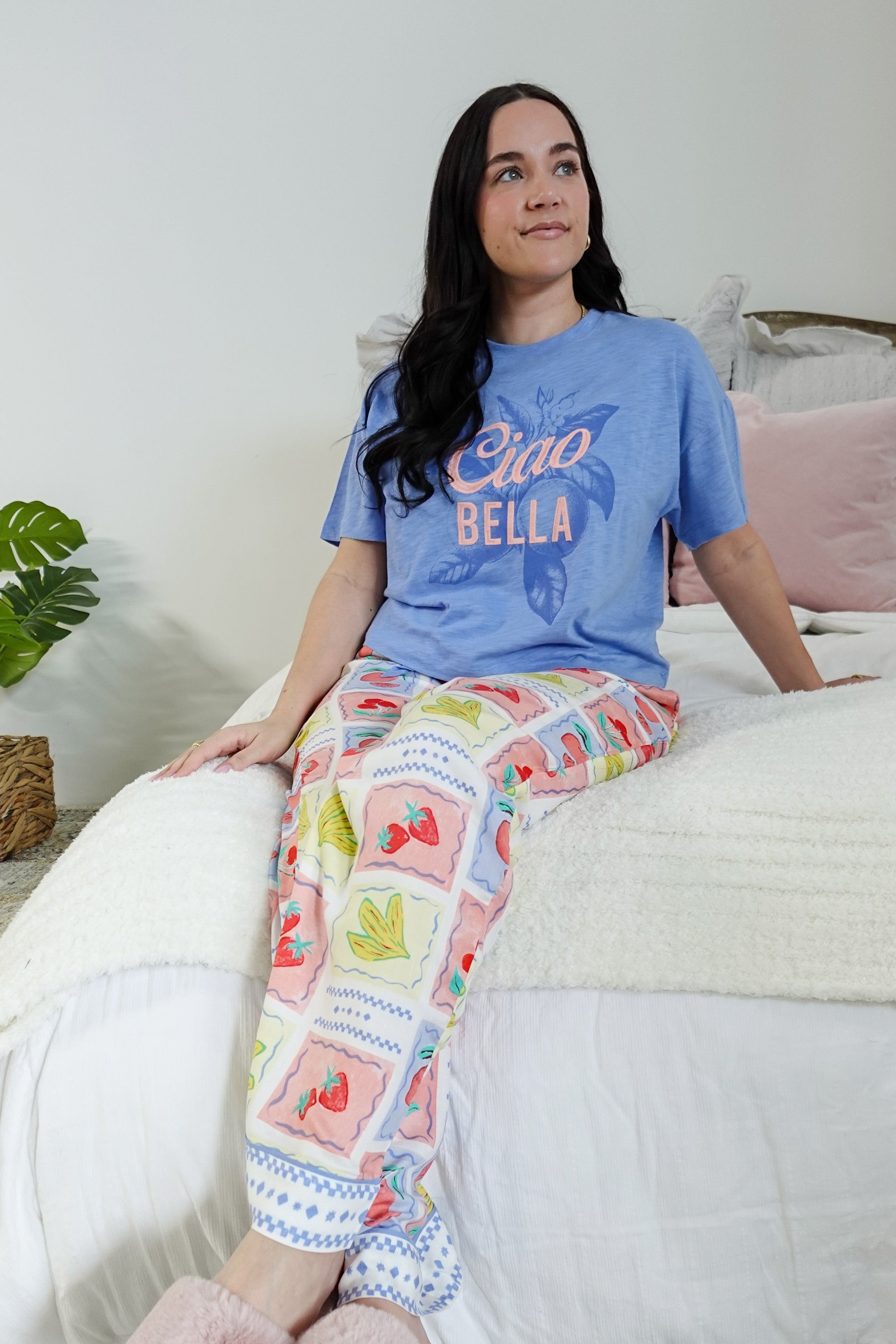 Frutta Fresca Ciao Bella Fruit Print PJ Set by PJ Salvage