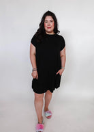 Dress Pleated with Pockets - Bamboo | Black Beauty