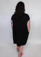 Dress Pleated with Pockets - Bamboo | Black Beauty