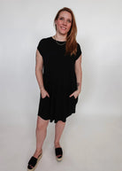 Dress Pleated with Pockets - Bamboo | Black Beauty