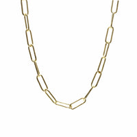 "Connection" Paperclip Chain Necklace Gold