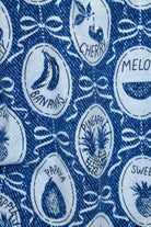 PJ Salvage Ma Cherie Navy Peony flannel swatch — Cloud Nine Pajamas