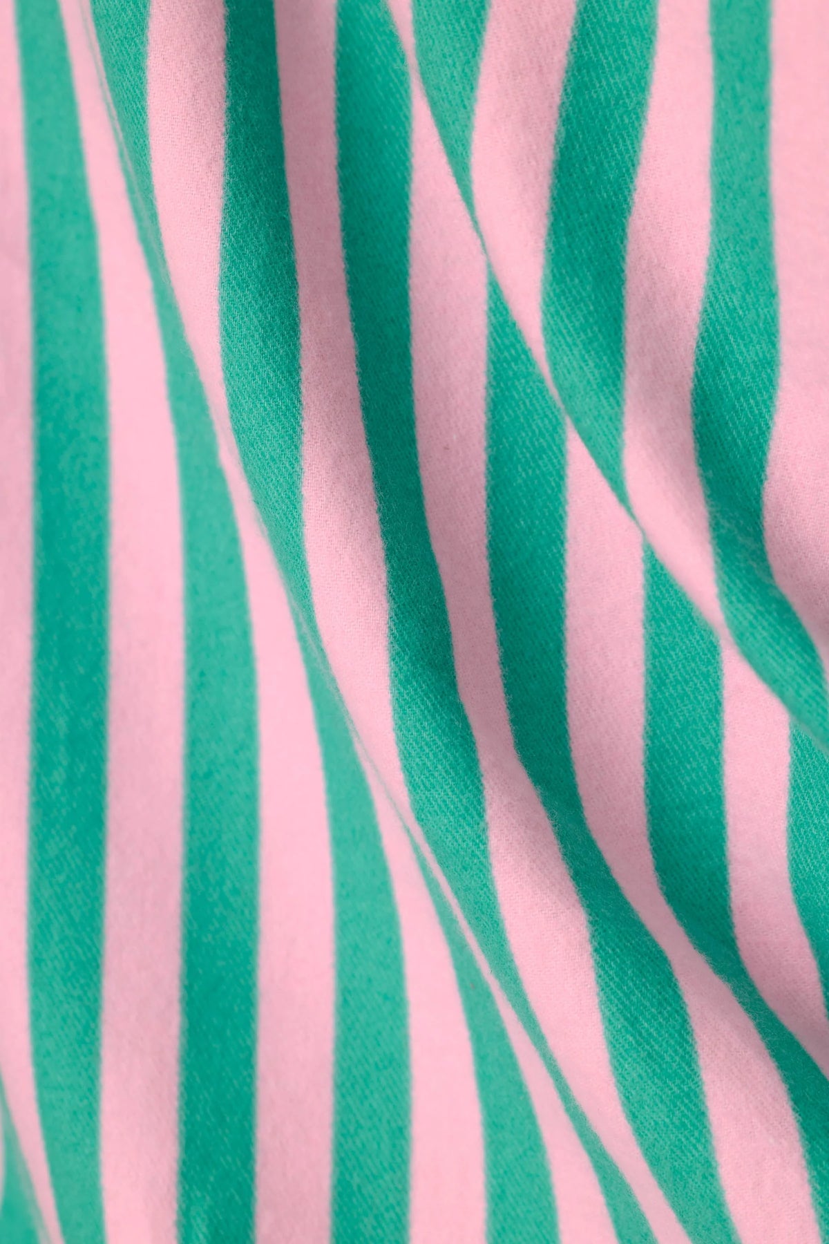 PJ Salvage Ski Bunny Icon Green Pink Tender Pink flannel fabric swatch — Cloud Nine Pajamas