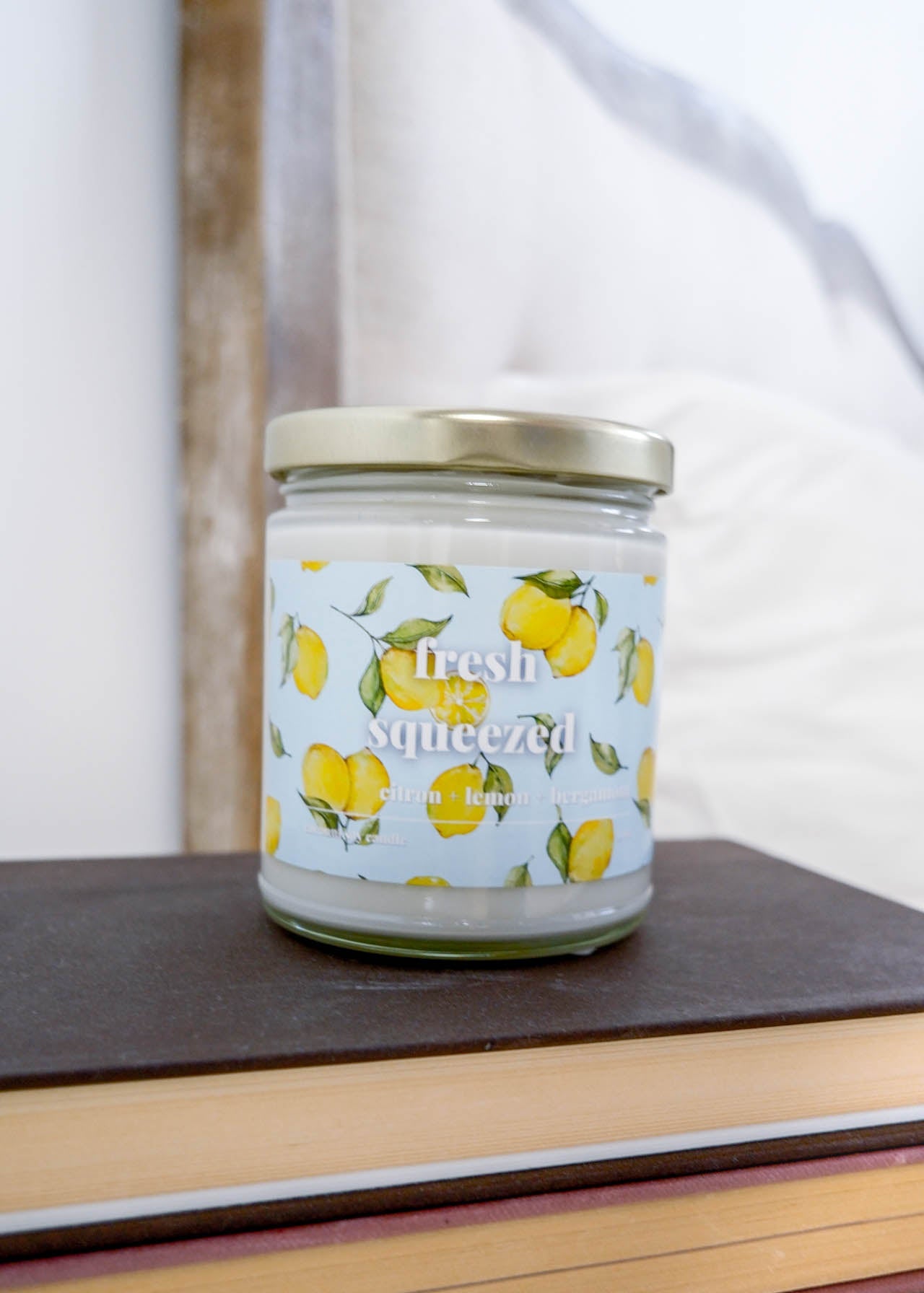 Heslip Home Freshly Squeezed 9oz candle citron lemon bergamot coconut soy glass jar Edmonton — Cloud Nine Pajamas