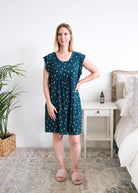 Georgia Rylan Sweetheart Slumber Flutter Nightgown model full length — Cloud Nine Pajamas
