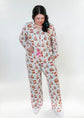 women's Gingerbread Dreams Long Sleeve Button Up PJ Set georgia rylan