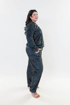 Golden Dahlias Long Sleeve Jogger Velour Lounge Set miranda nic