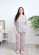 Georgia Rylan Sugar Plum Dreams Bamboo PJ Set full length untucked — Cloud Nine Pajamas Edmonton