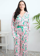 Georgia Rylan Sugar Plum Dreams Bamboo PJ Set full length tucked — Cloud Nine Pajamas Edmonton