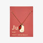 Birthstone Charm Necklace in 14k Plated Gold for JULY featuring a ruby stone, labeled 'Vitality', by Foxy Originals.