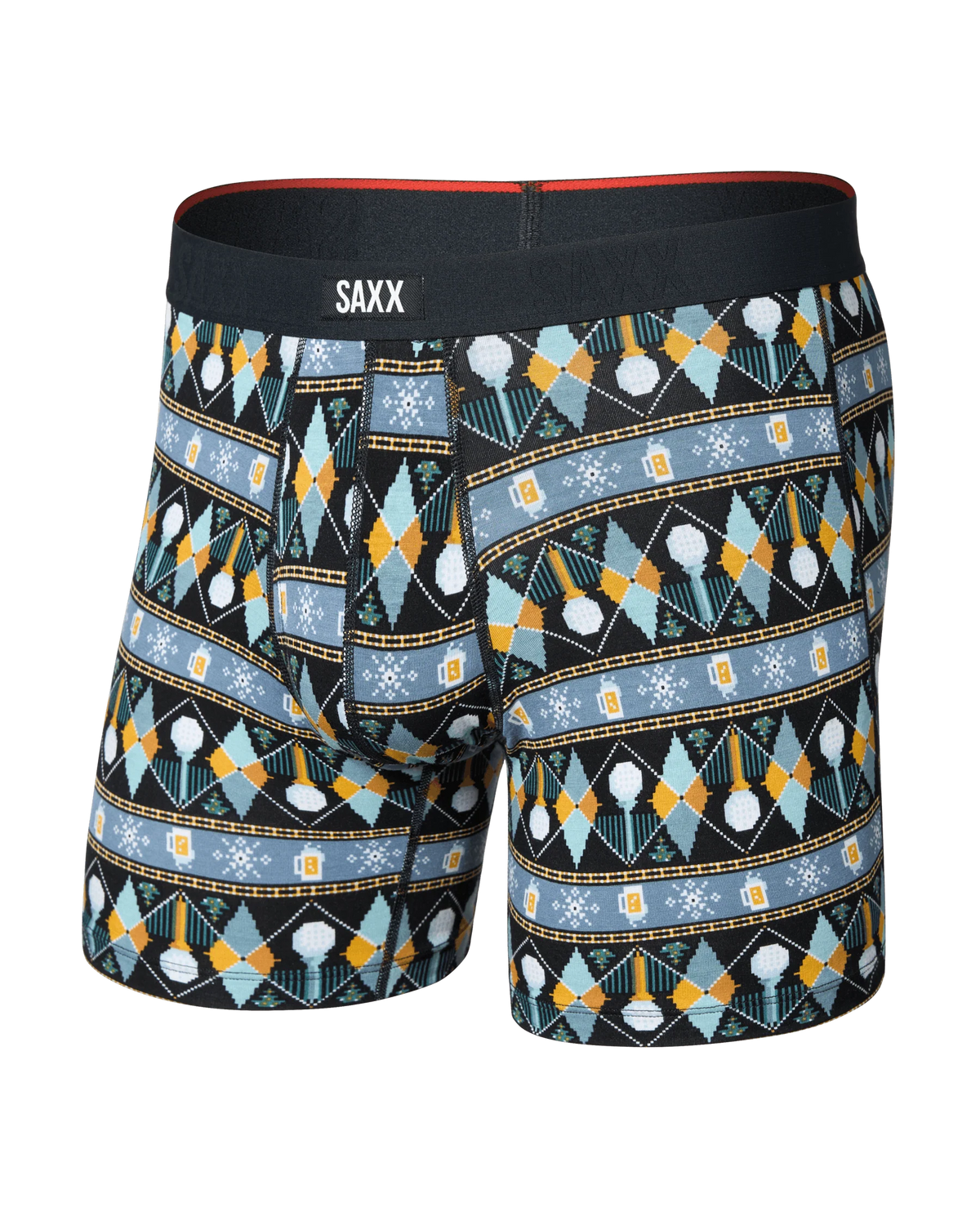 SAXX Vibe Xtra Soft Boxer Brief Golf Sweater front product shot — Cloud Nine Pajamas Edmonton