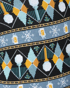 SAXX Vibe Xtra Soft Boxer Brief Golf Sweater fabric swatch fair isle print — Cloud Nine Pajamas Edmonton